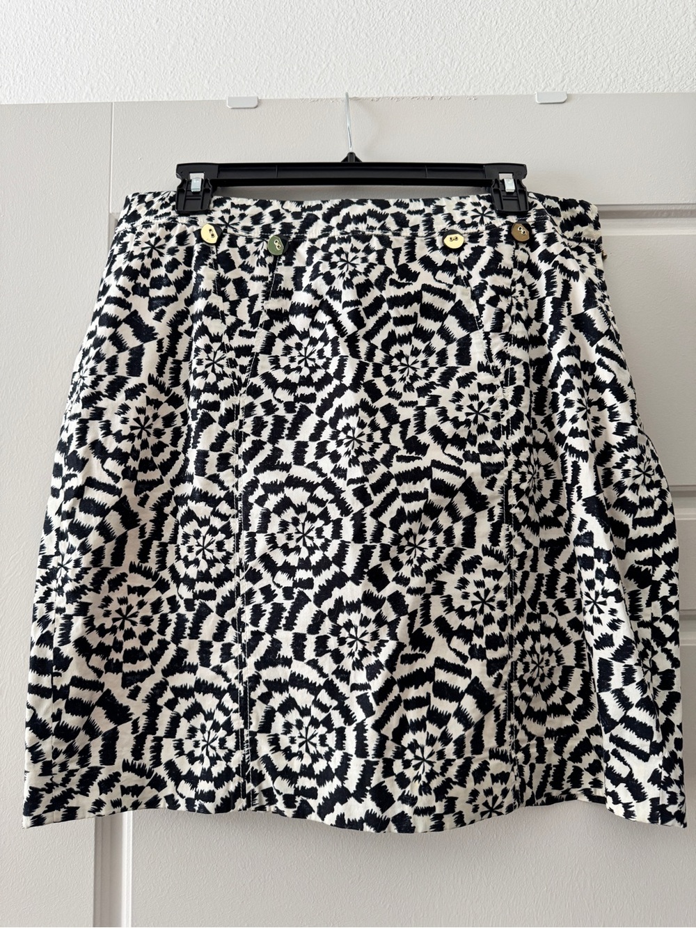 leifsdottir Black and White Geometric Mini Skirt 12